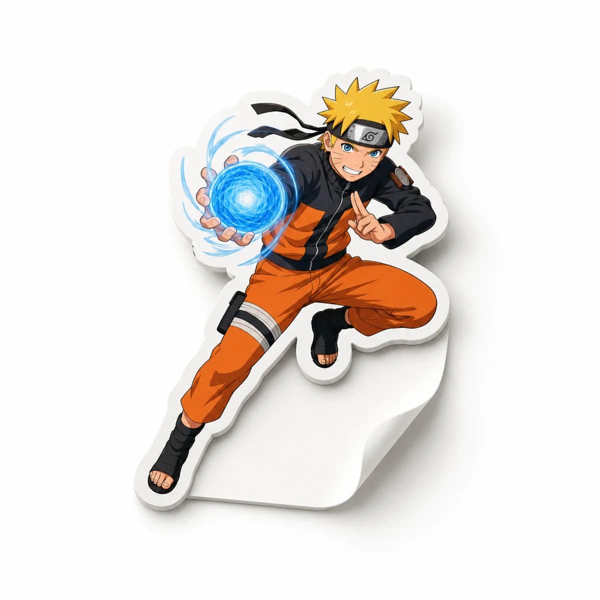 Naruto character design printed as a physical die-cut vinyl sticker