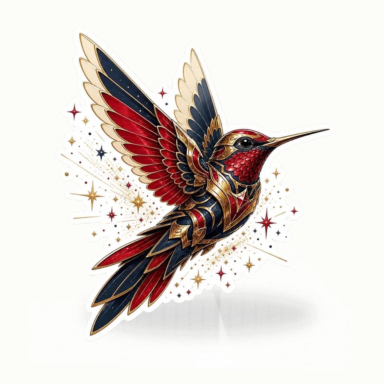 Cosmic Hummingbird Hero Sticker application preview