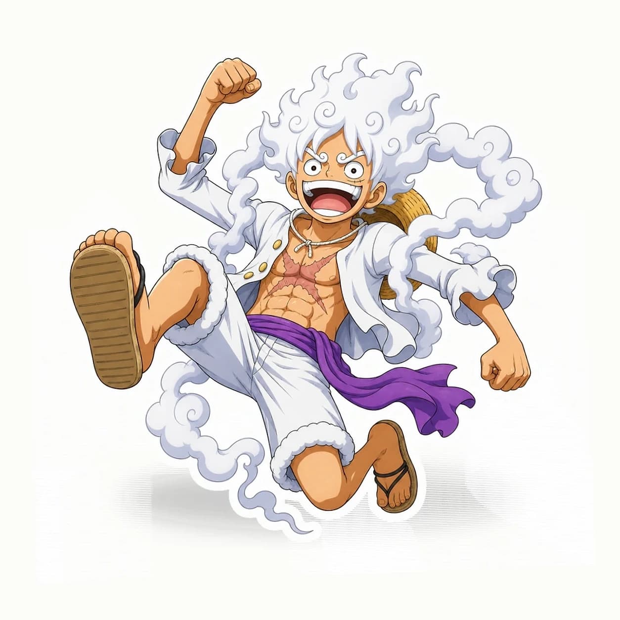 Monkey D. Luffy Gear Five Sticker application preview