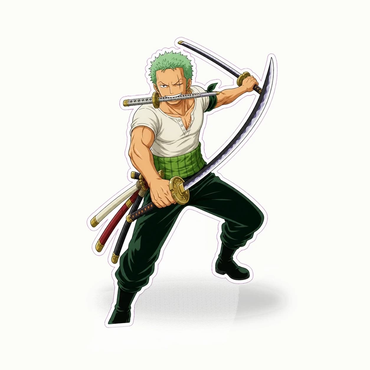 Roronoa Zoro Three Sword Sticker application preview