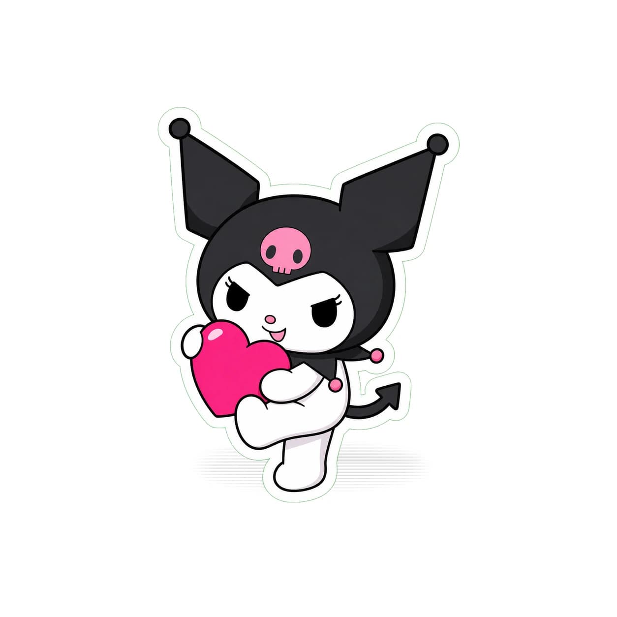 Kuromi Mischief Heart Sticker product view