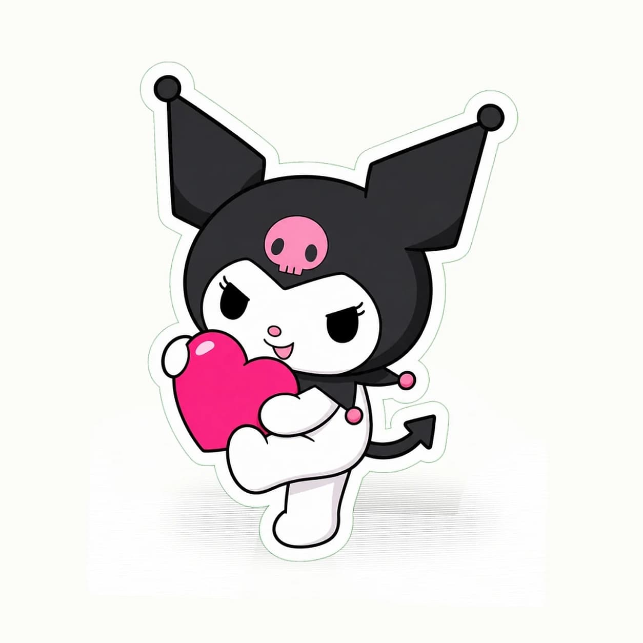 Kuromi Mischief Heart Sticker application preview