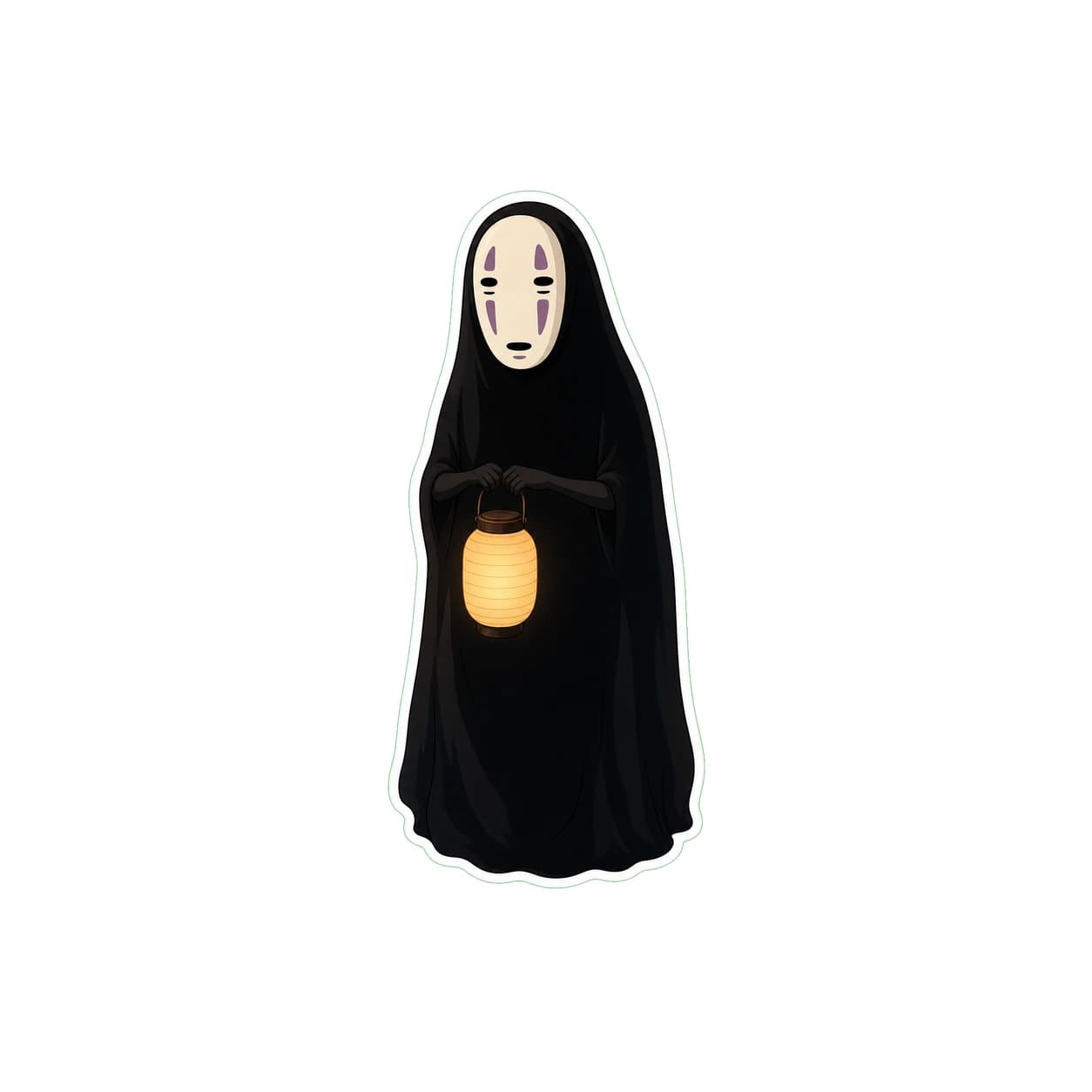 No-Face Quiet Lantern Sticker product view