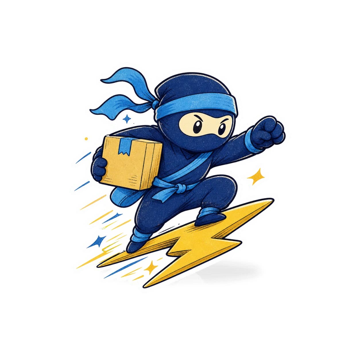 Lightning Courier Ninja Sticker product view