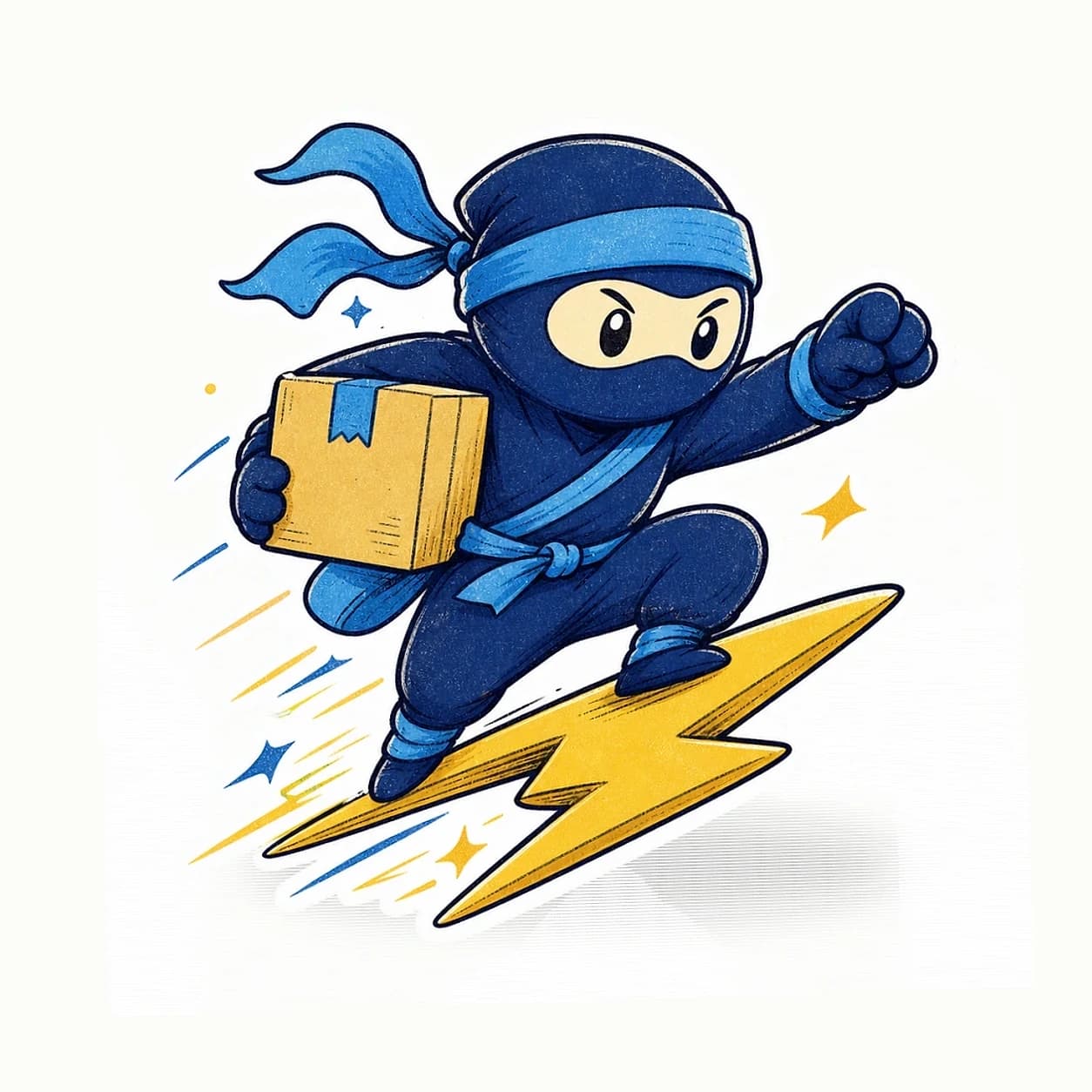 Lightning Courier Ninja Sticker application preview