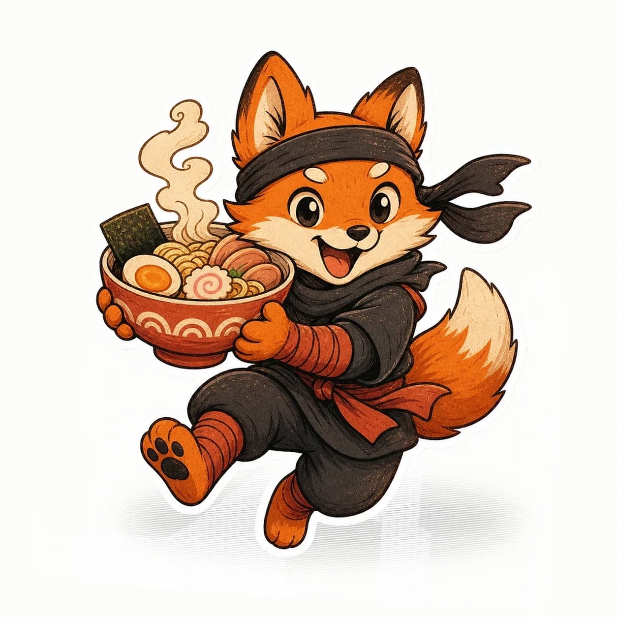 Ramen Fox Ninja Sticker application preview