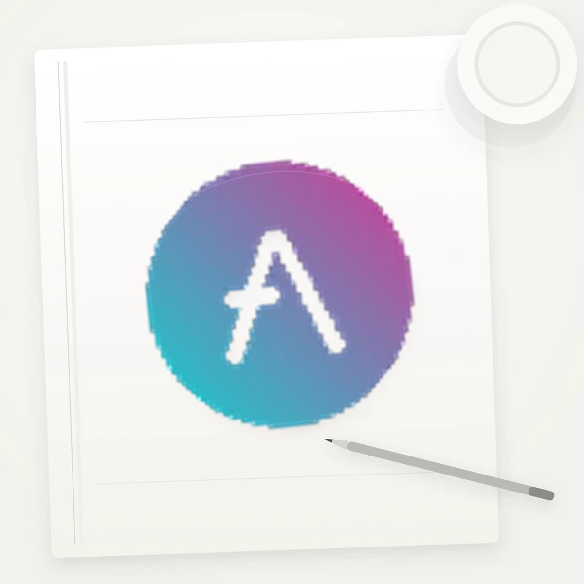 AAVE Crypto Logo Sticker application preview