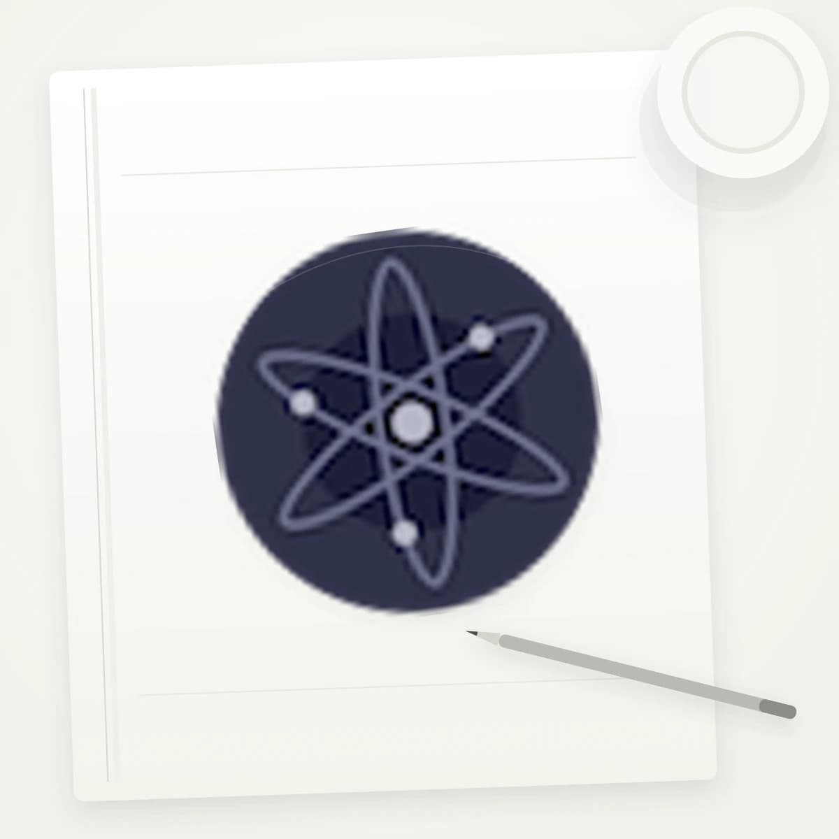 ATOM Crypto Logo Sticker application preview