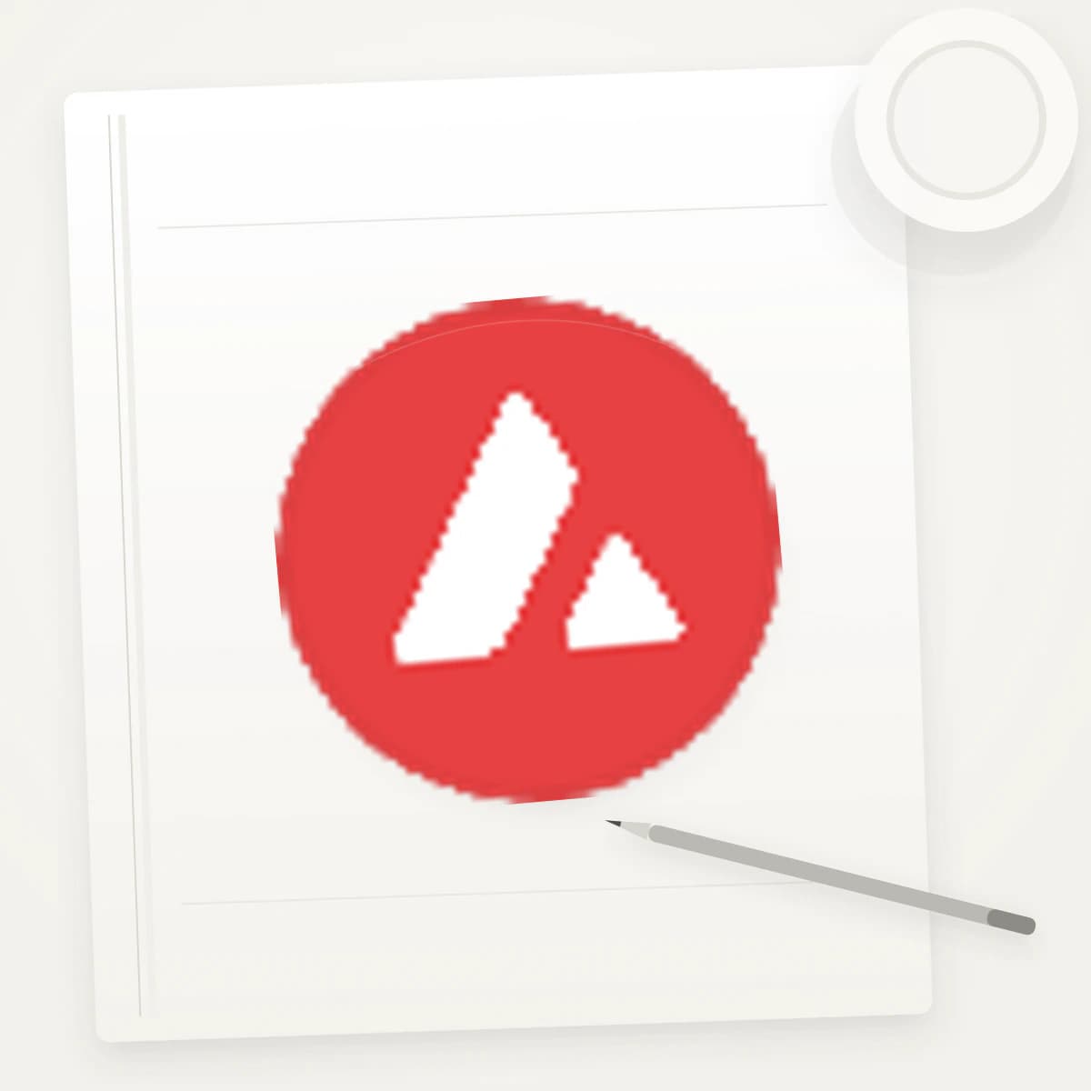AVAX Crypto Logo Sticker application preview