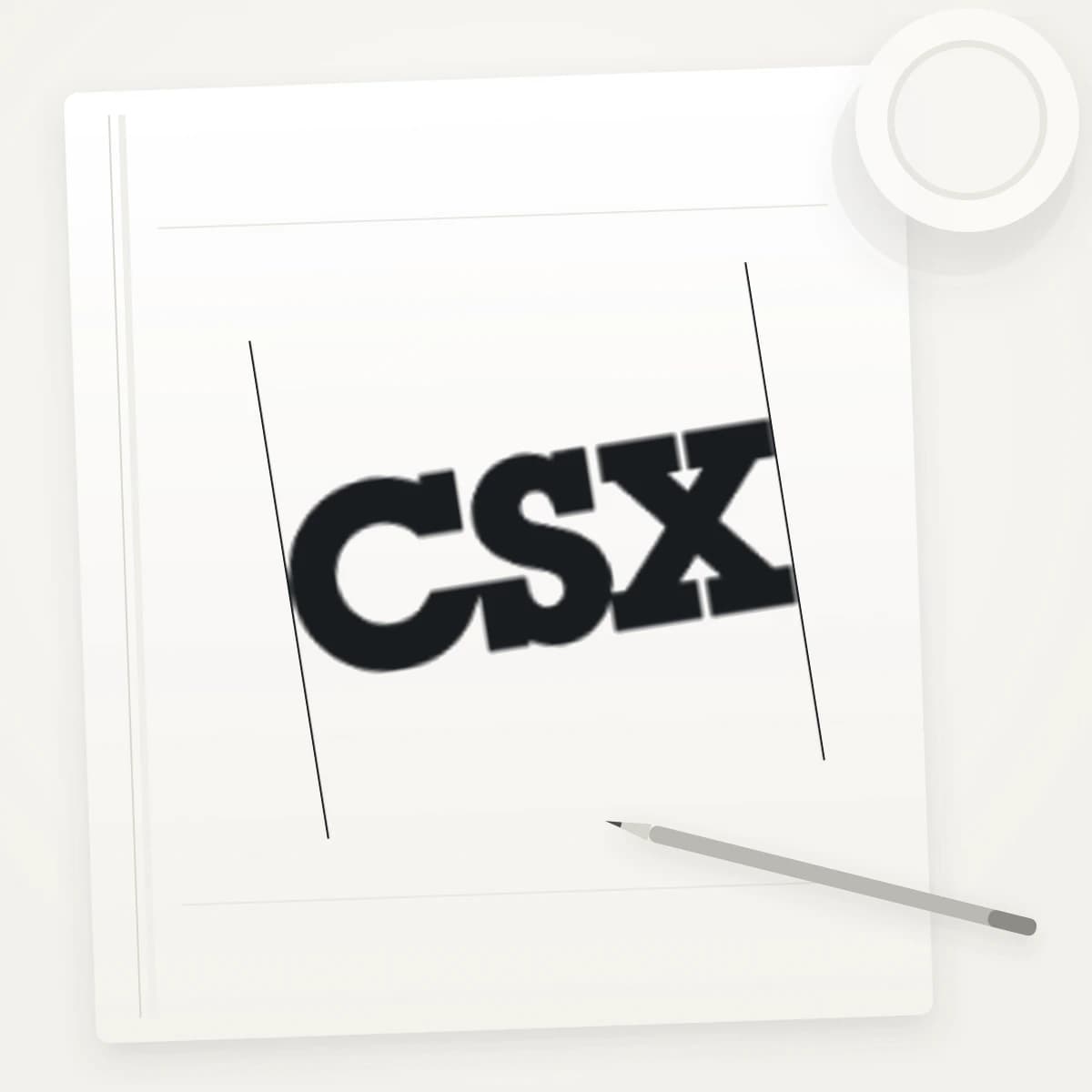 CSX Logo Sticker application preview