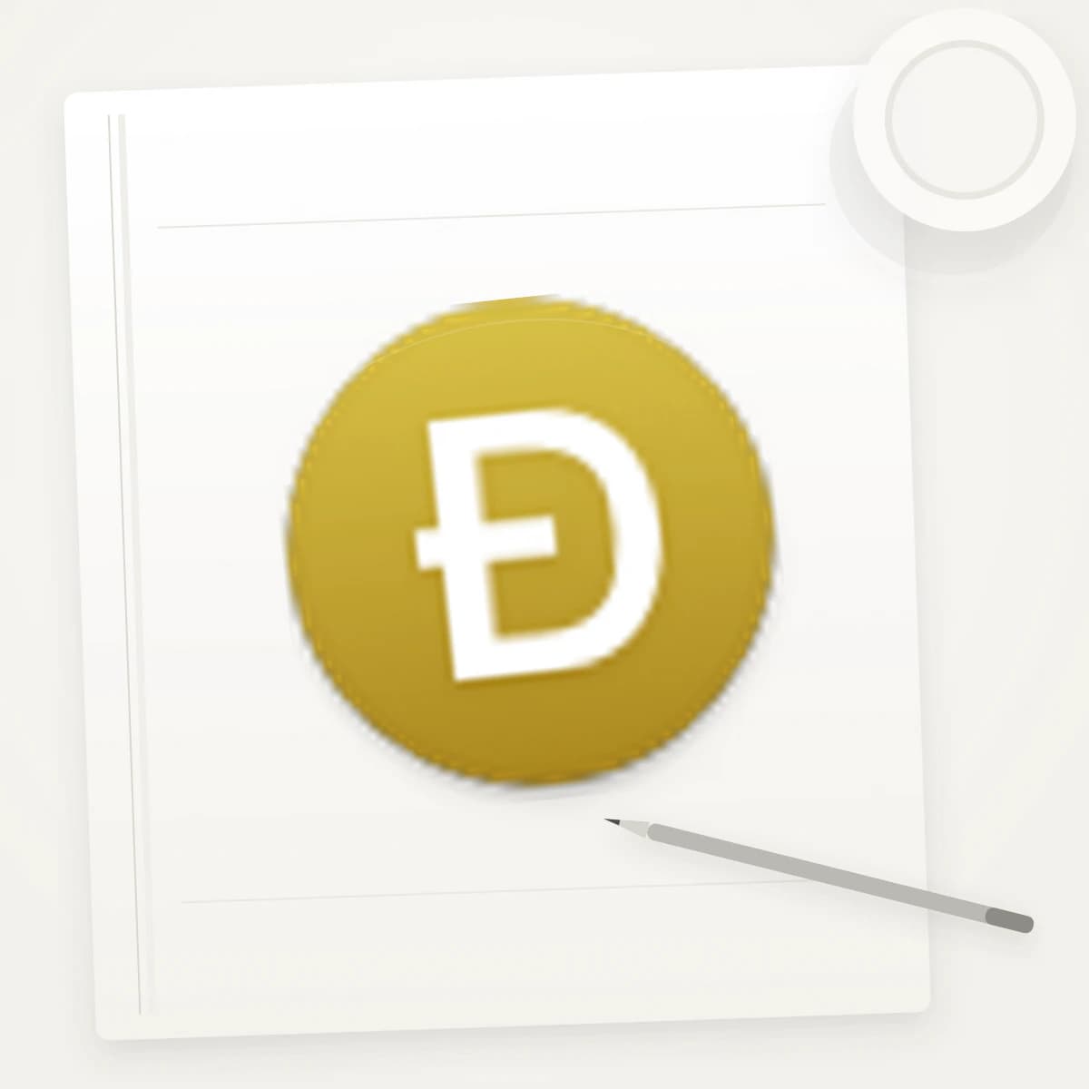 DOGE Crypto Logo Sticker application preview