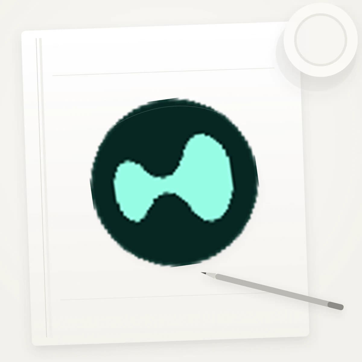 HYPE Crypto Logo Sticker application preview
