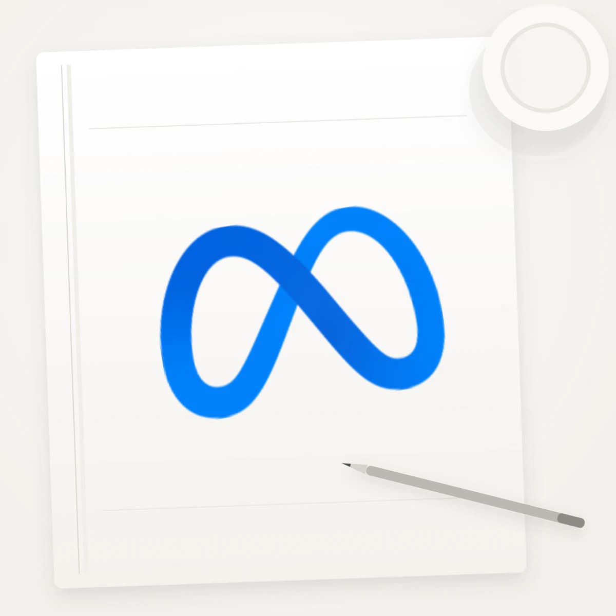 META Logo Sticker application preview