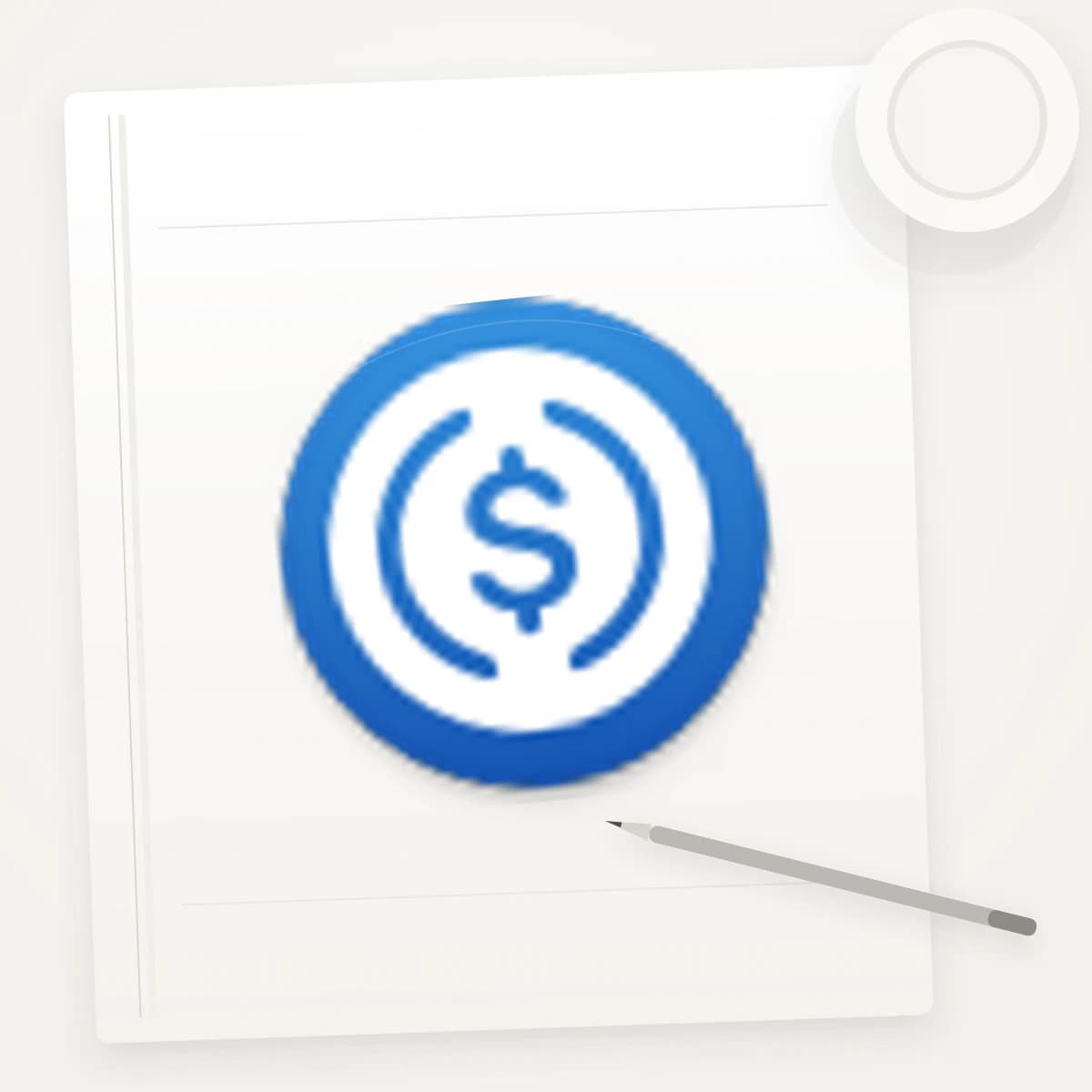 USDC Crypto Logo Sticker application preview