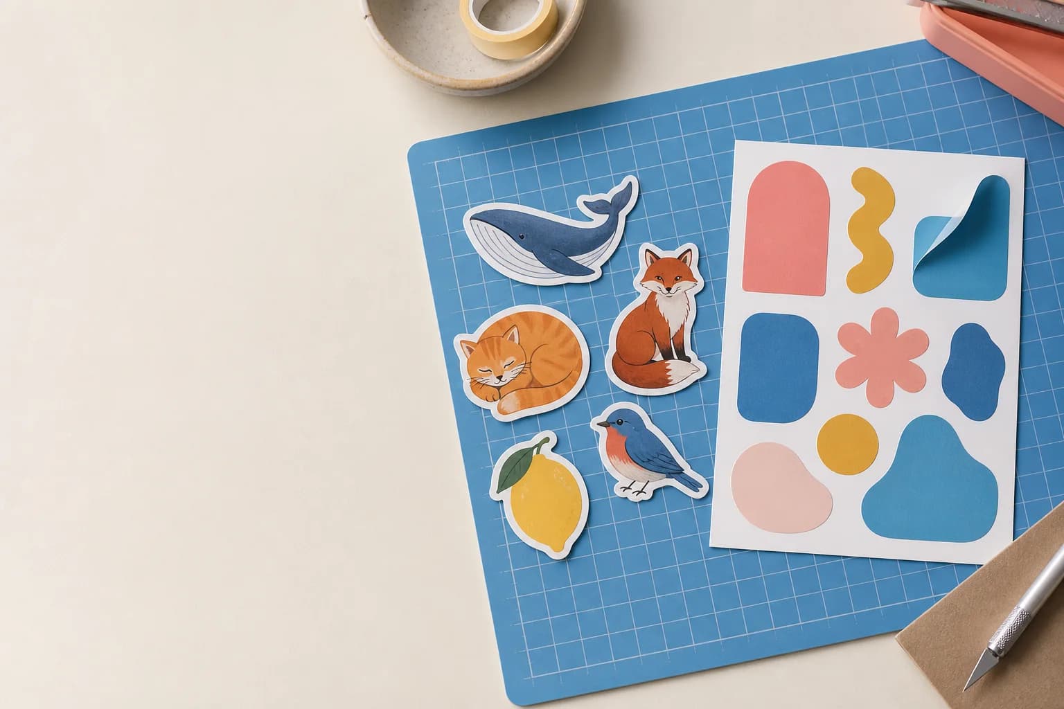 Die-Cut vs Kiss-Cut Stickers for Custom Art lifestyle and character sticker cover