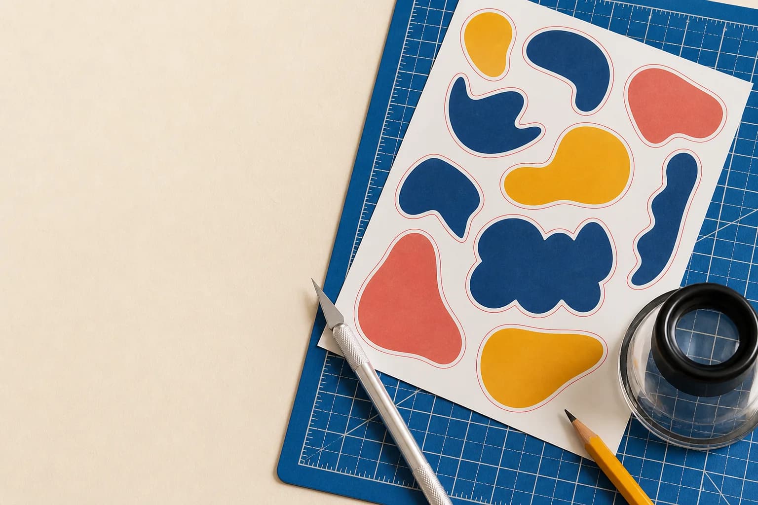 Sticker Cutlines for Smooth Custom Shapes lifestyle and character sticker cover
