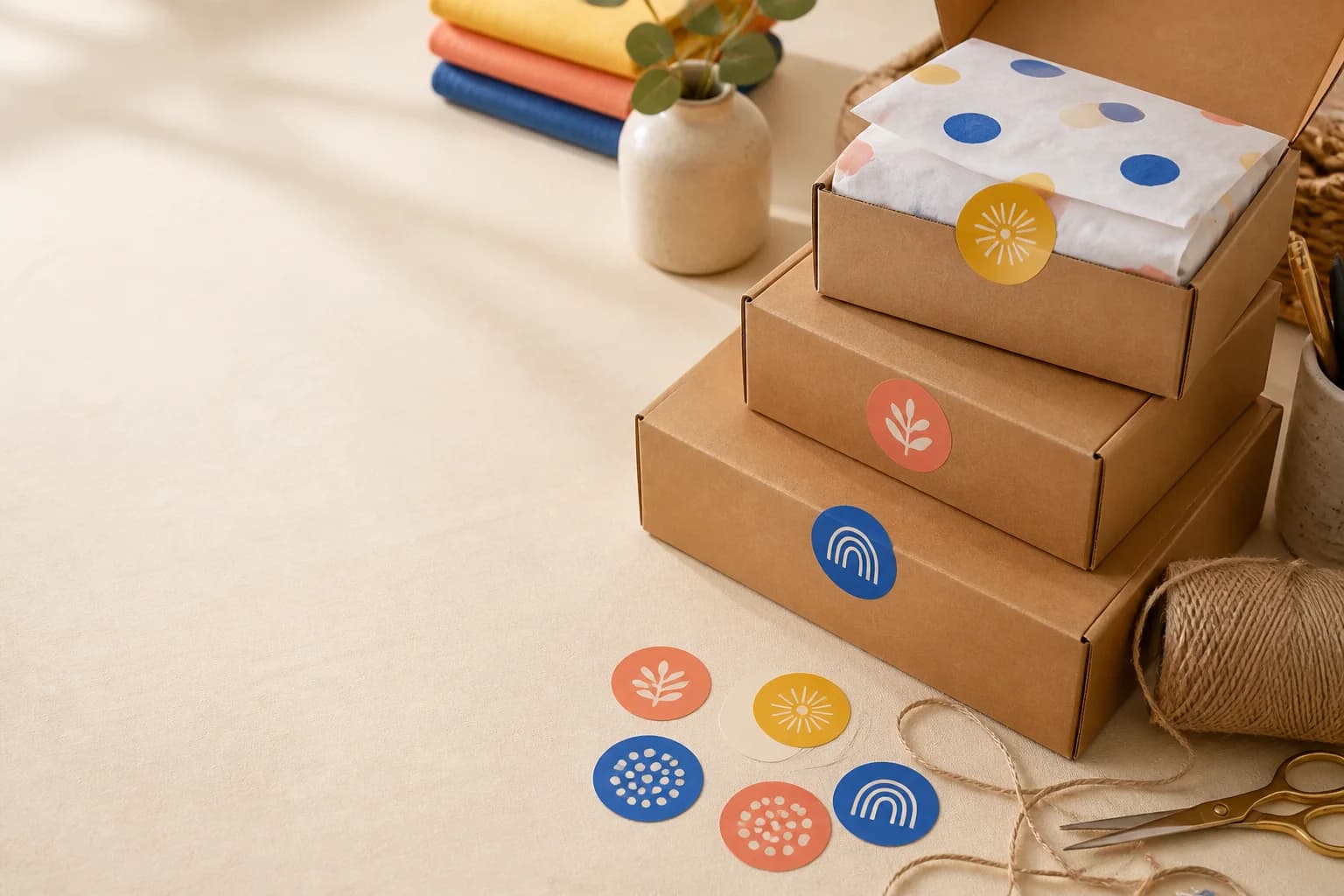 Packaging Stickers for Small-Business Moments lifestyle and character sticker cover