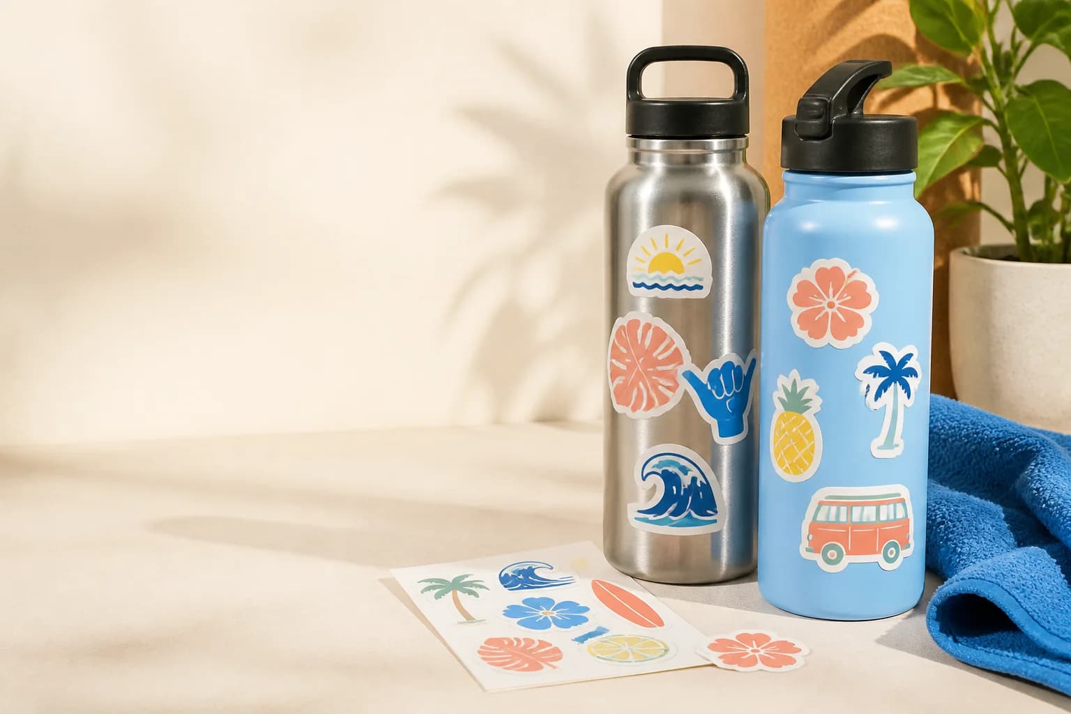 Water Bottle Stickers: Everyday Care Guide lifestyle and character sticker cover