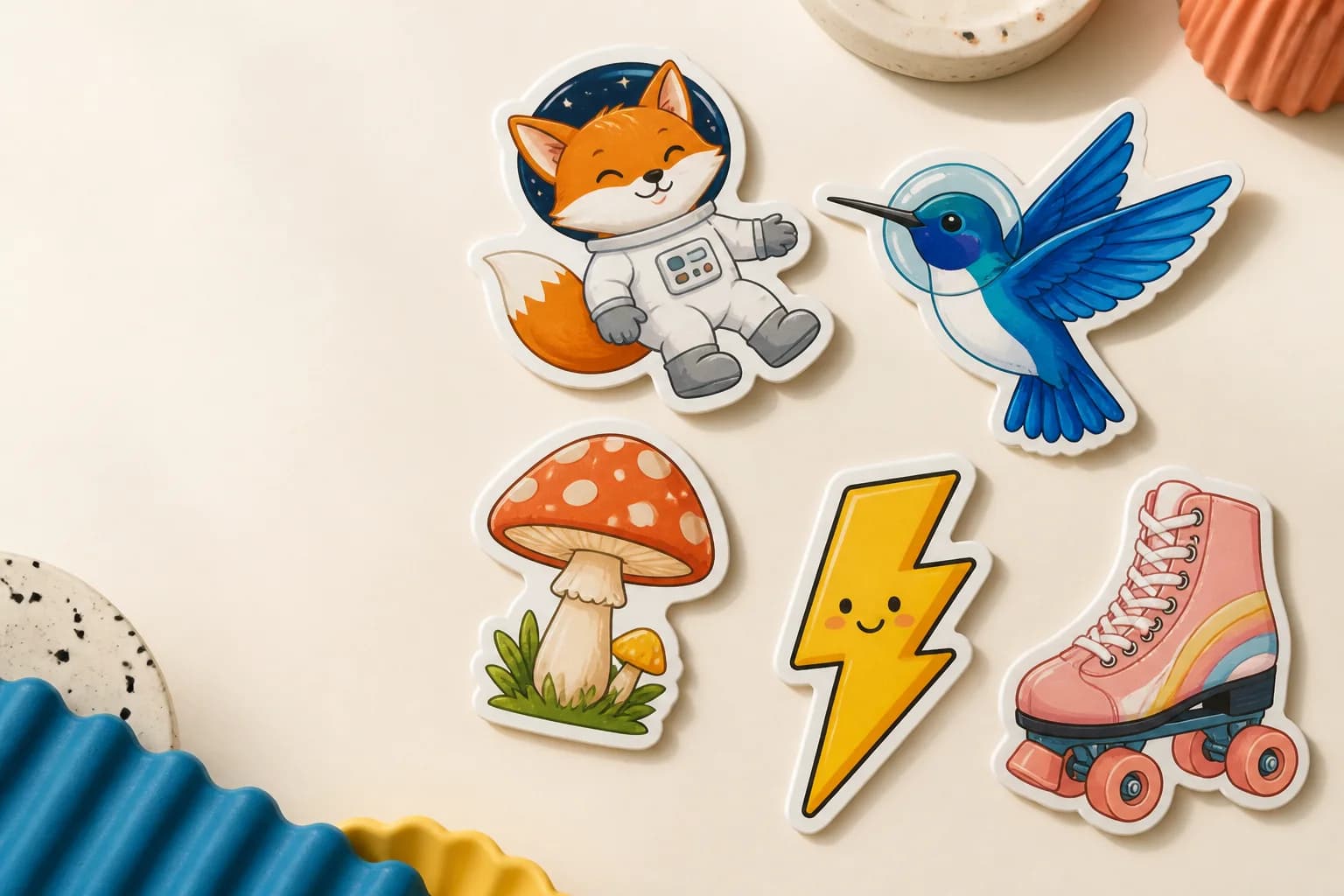Colorful character vinyl sticker collection