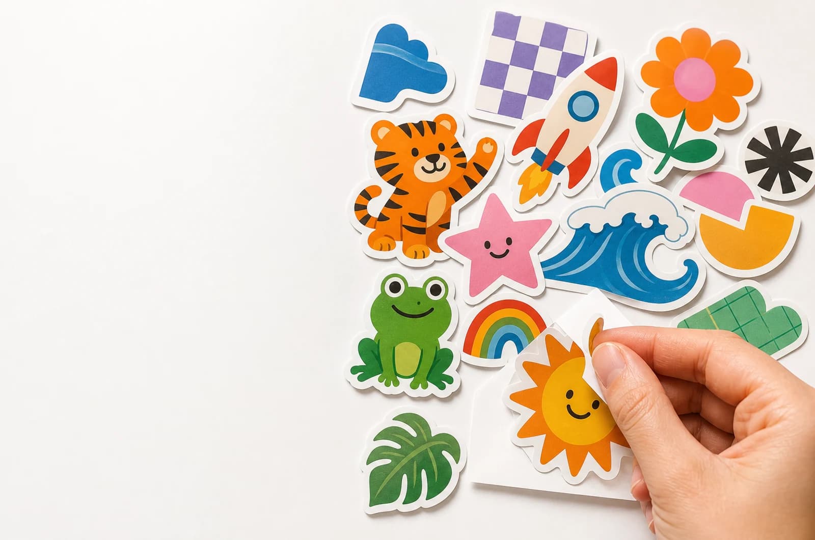 Custom die-cut stickers made from original photos and artwork