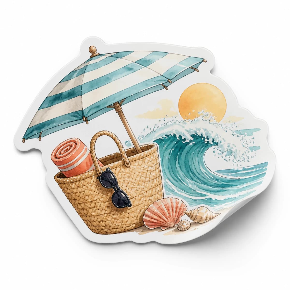 Coast Club Sticker in an original everyday-moment die-cut vinyl design