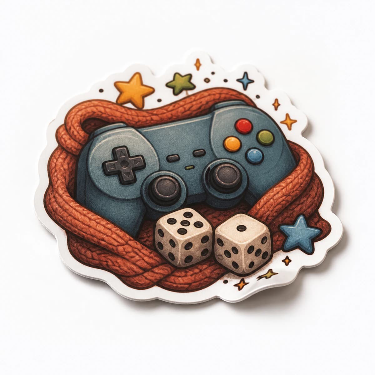 Game Crew Sticker in an original everyday-moment die-cut vinyl design