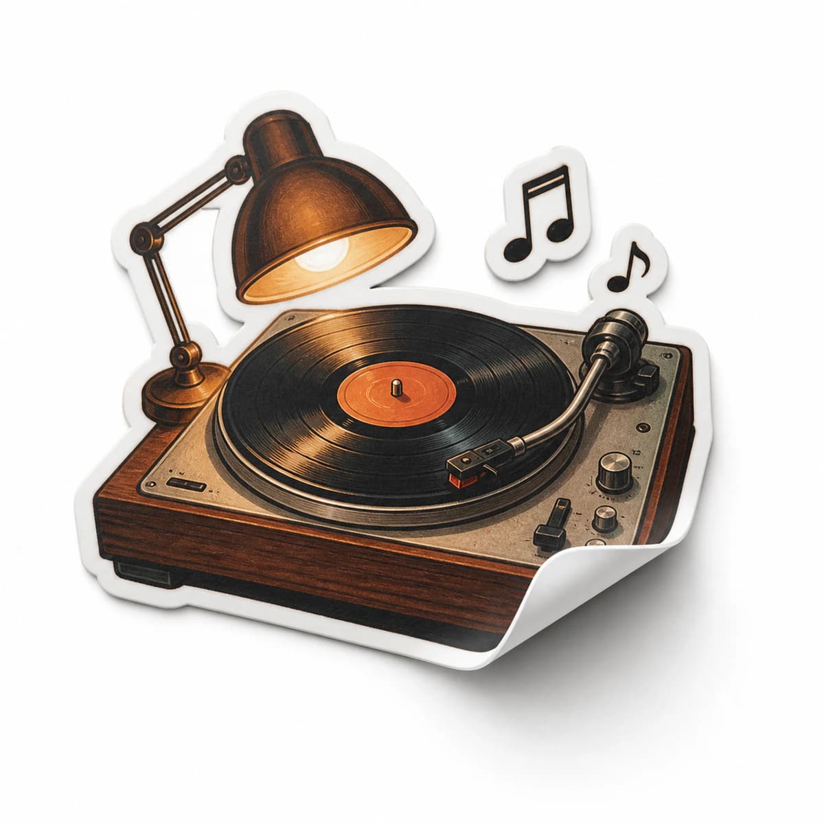 Music Club Sticker in an original everyday-moment die-cut vinyl design