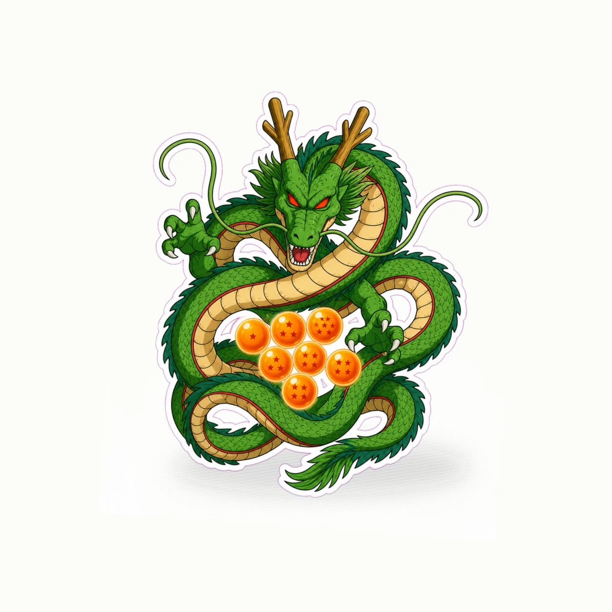 Dragon Ball Shenron Dragon Wish matte vinyl character sticker