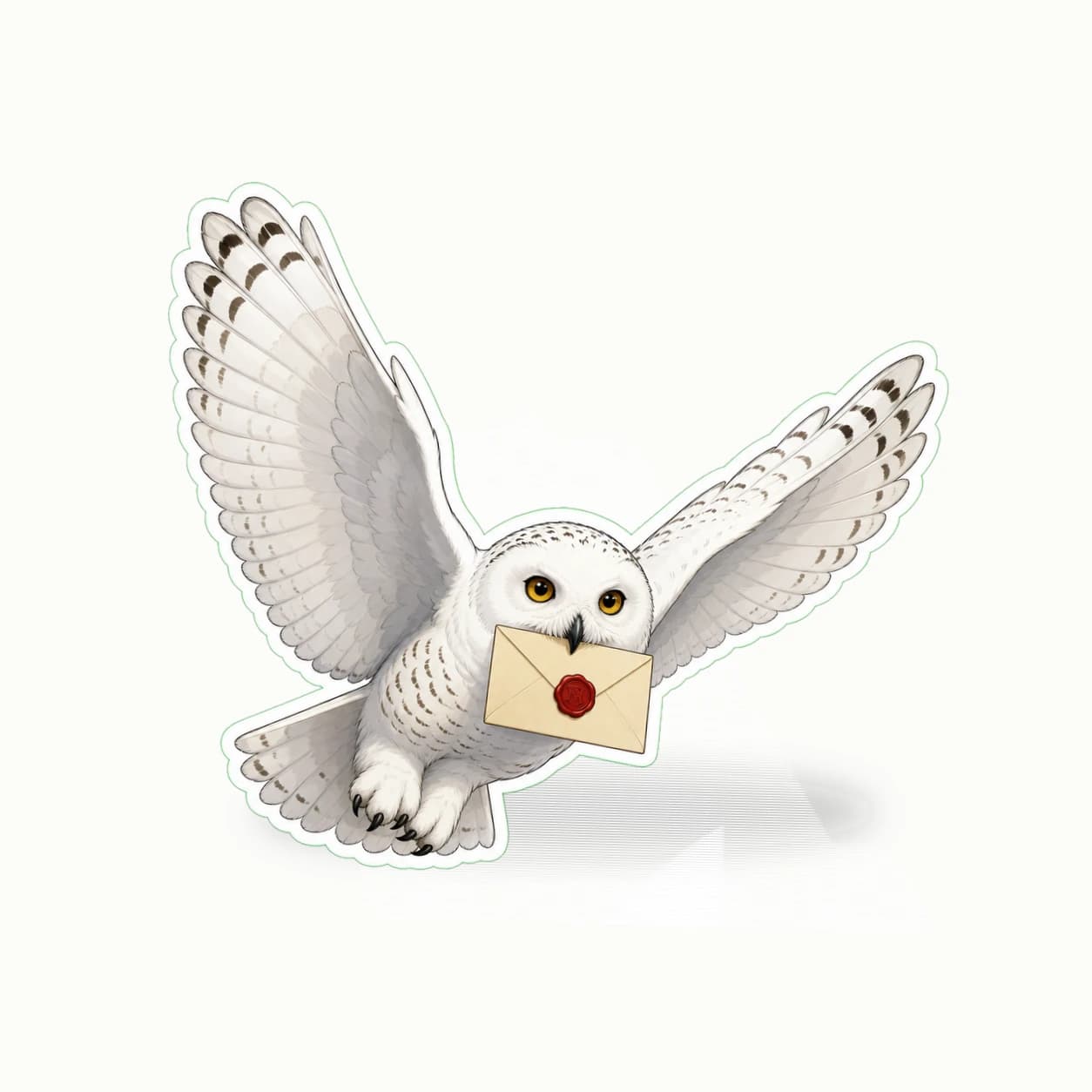 Harry Potter Hedwig Hogwarts Post matte vinyl character sticker