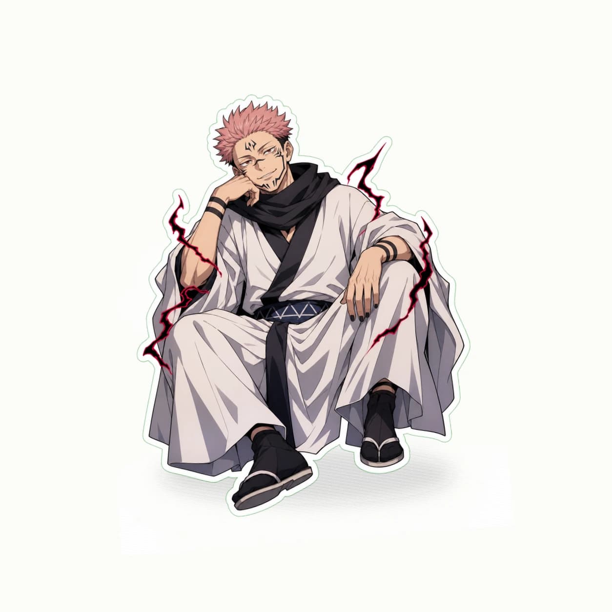 Jujutsu Kaisen Ryomen Sukuna Malevolent Shrine matte vinyl character sticker