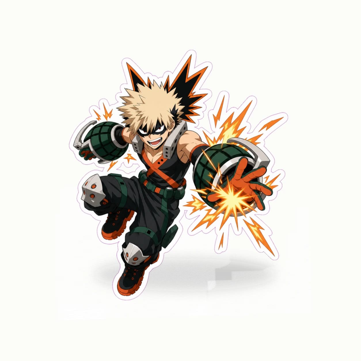 My Hero Academia Katsuki Bakugo Explosion matte vinyl character sticker