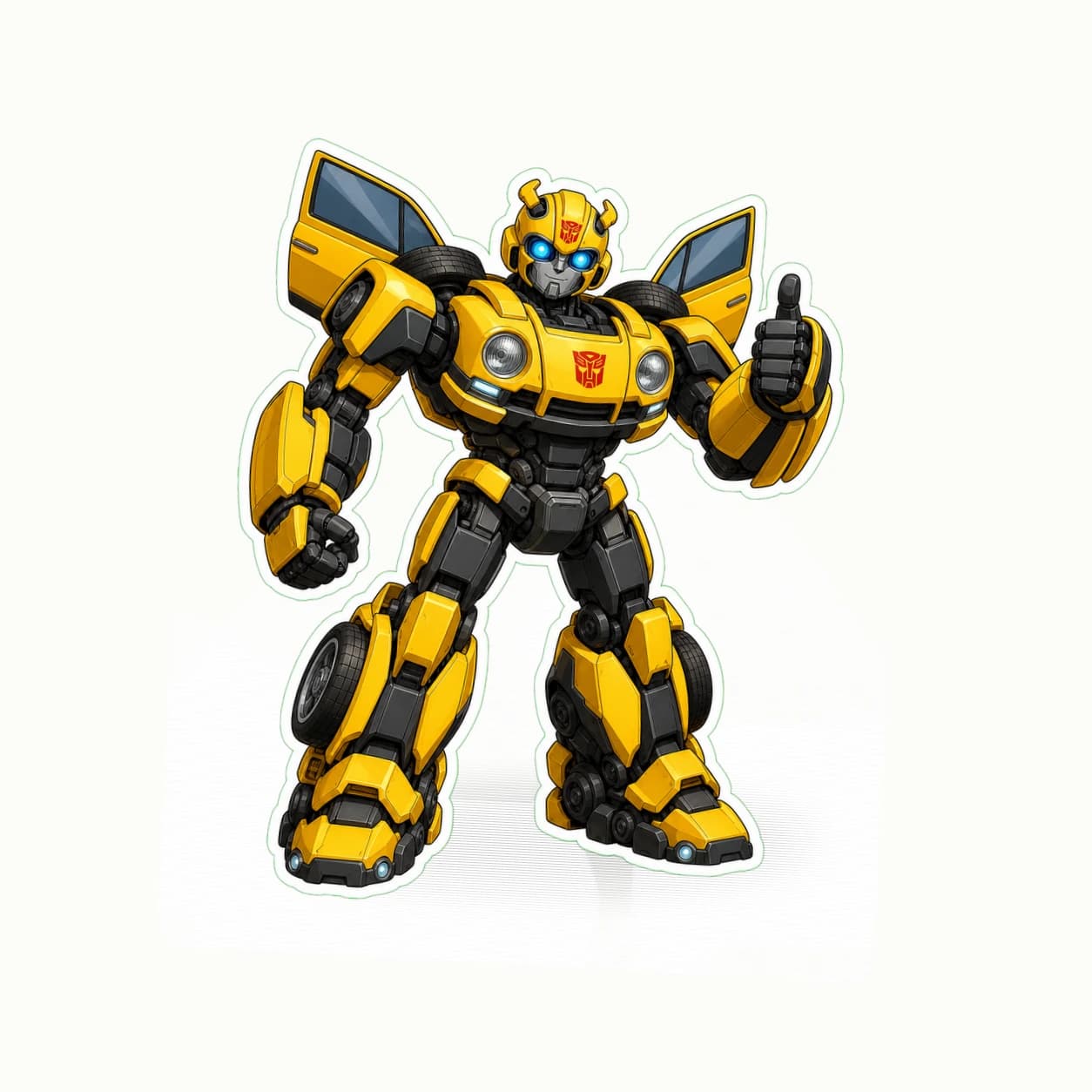 Transformers Bumblebee Scout Mode matte vinyl character sticker