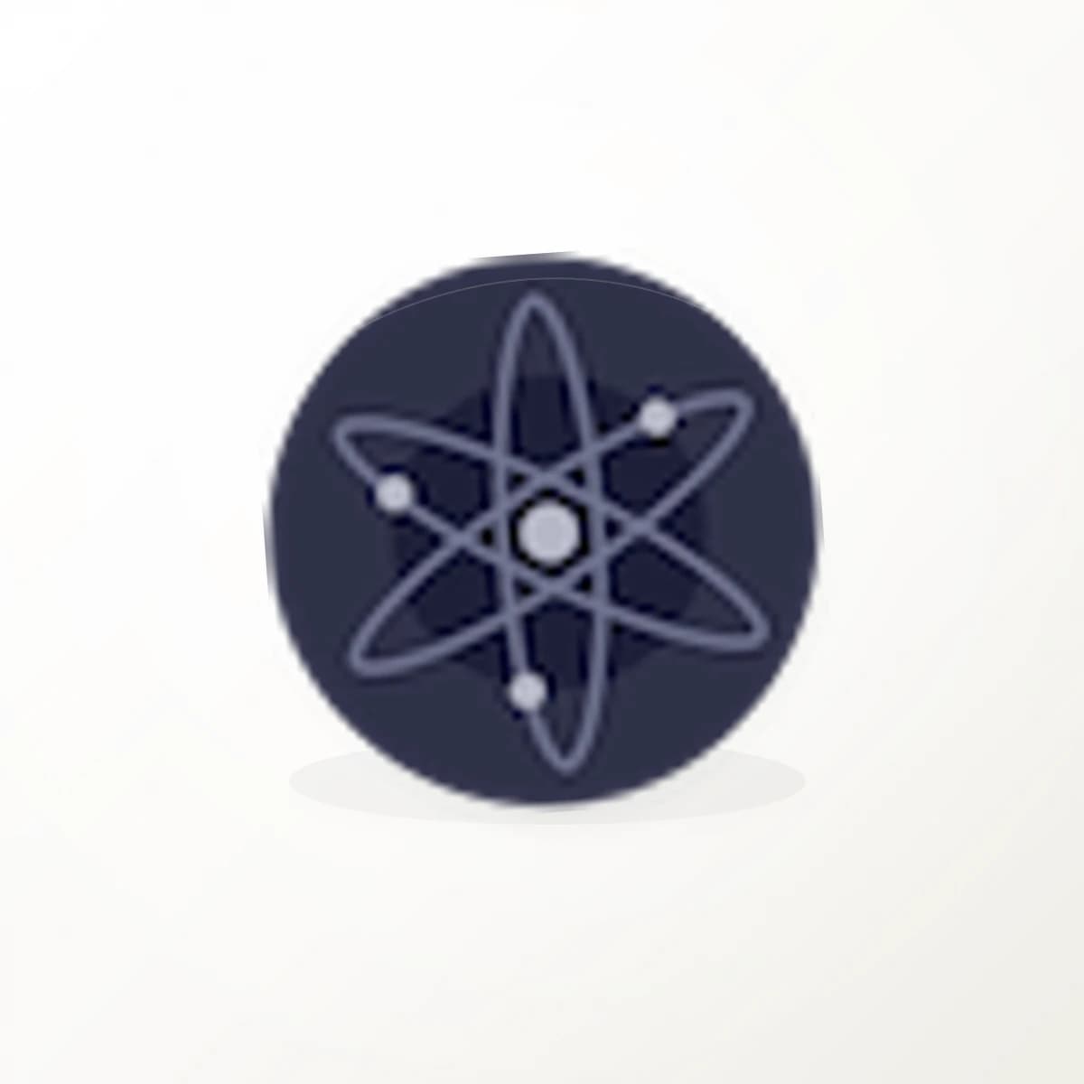 ATOM Crypto Logo Sticker in an original crypto-logo die-cut vinyl design
