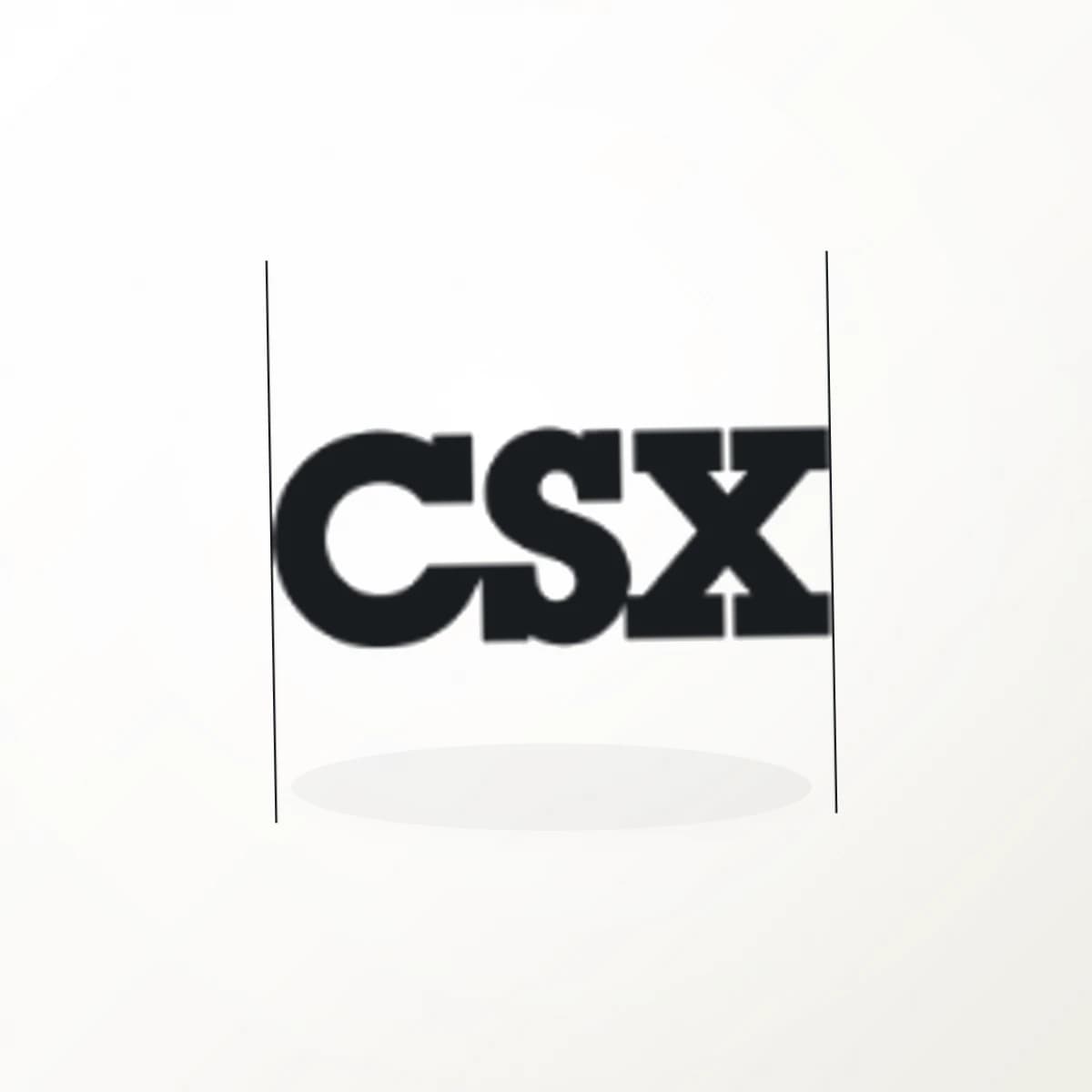 CSX Logo Sticker in an original company-logo die-cut vinyl design