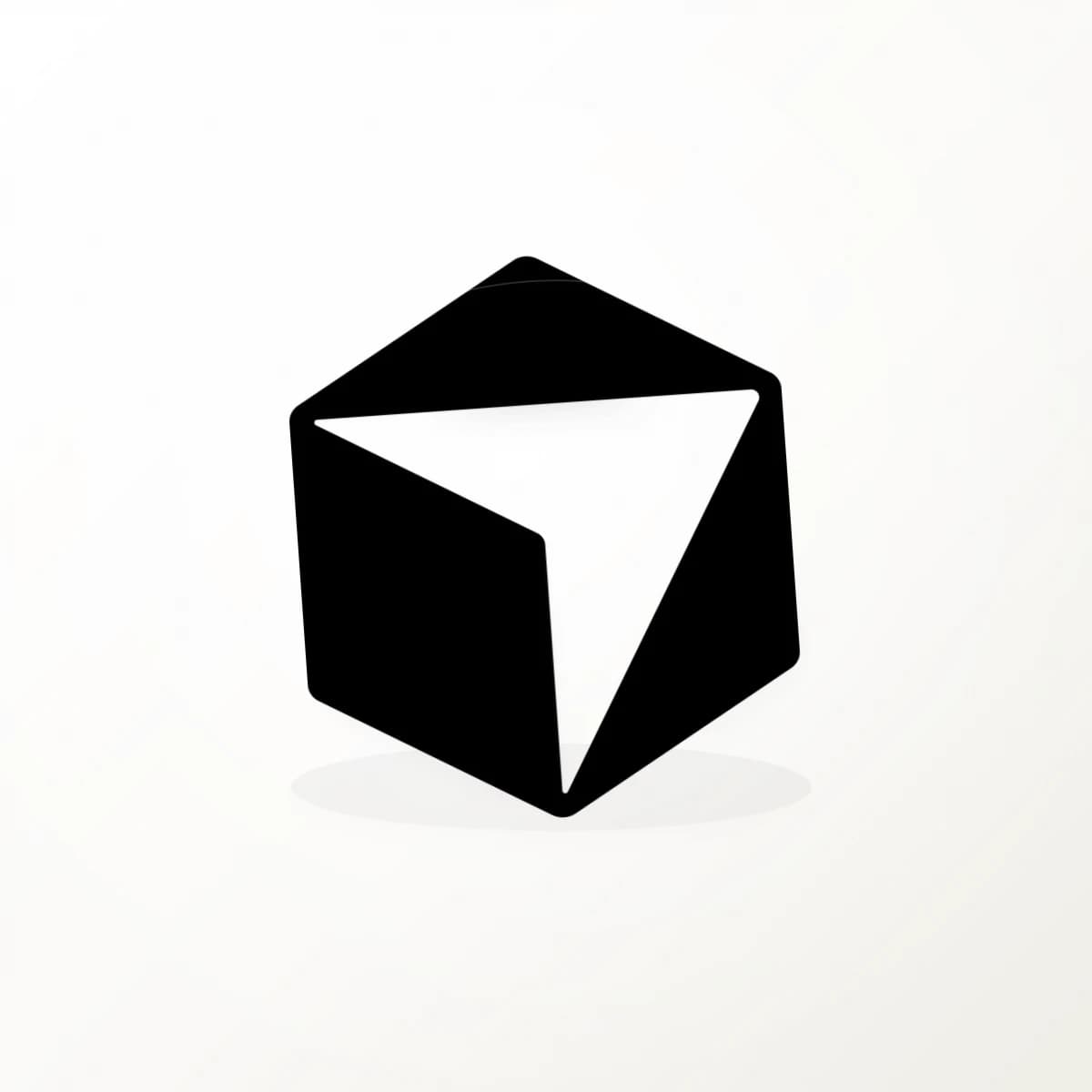 Cursor Provider Logo Sticker in an original AI-brand-logo die-cut vinyl design