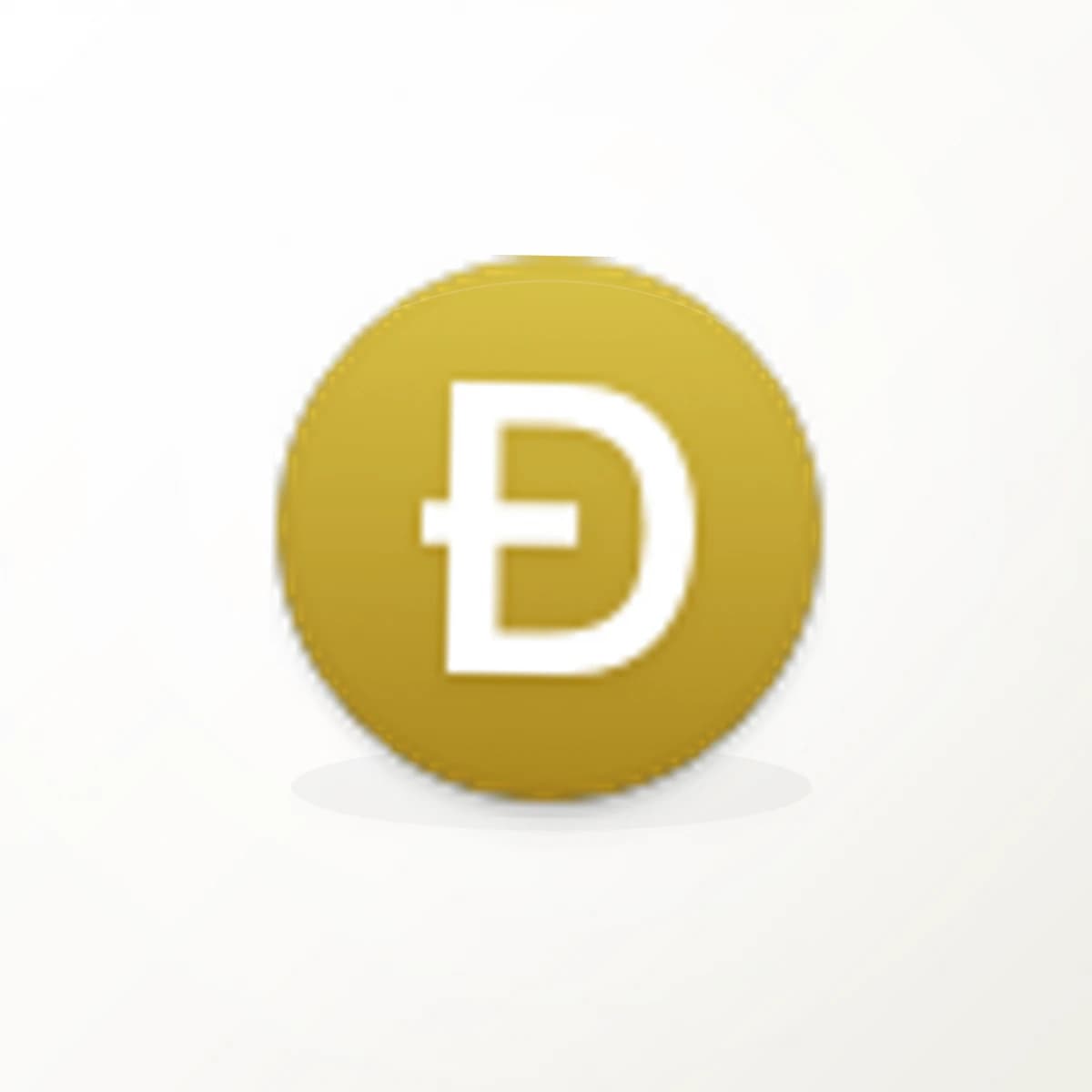 DOGE Crypto Logo Sticker in an original crypto-logo die-cut vinyl design
