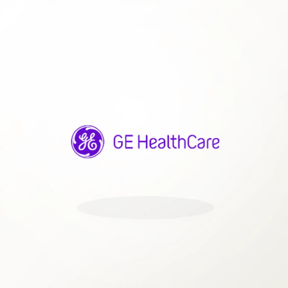 GEHC Logo Sticker in an original company-logo die-cut vinyl design