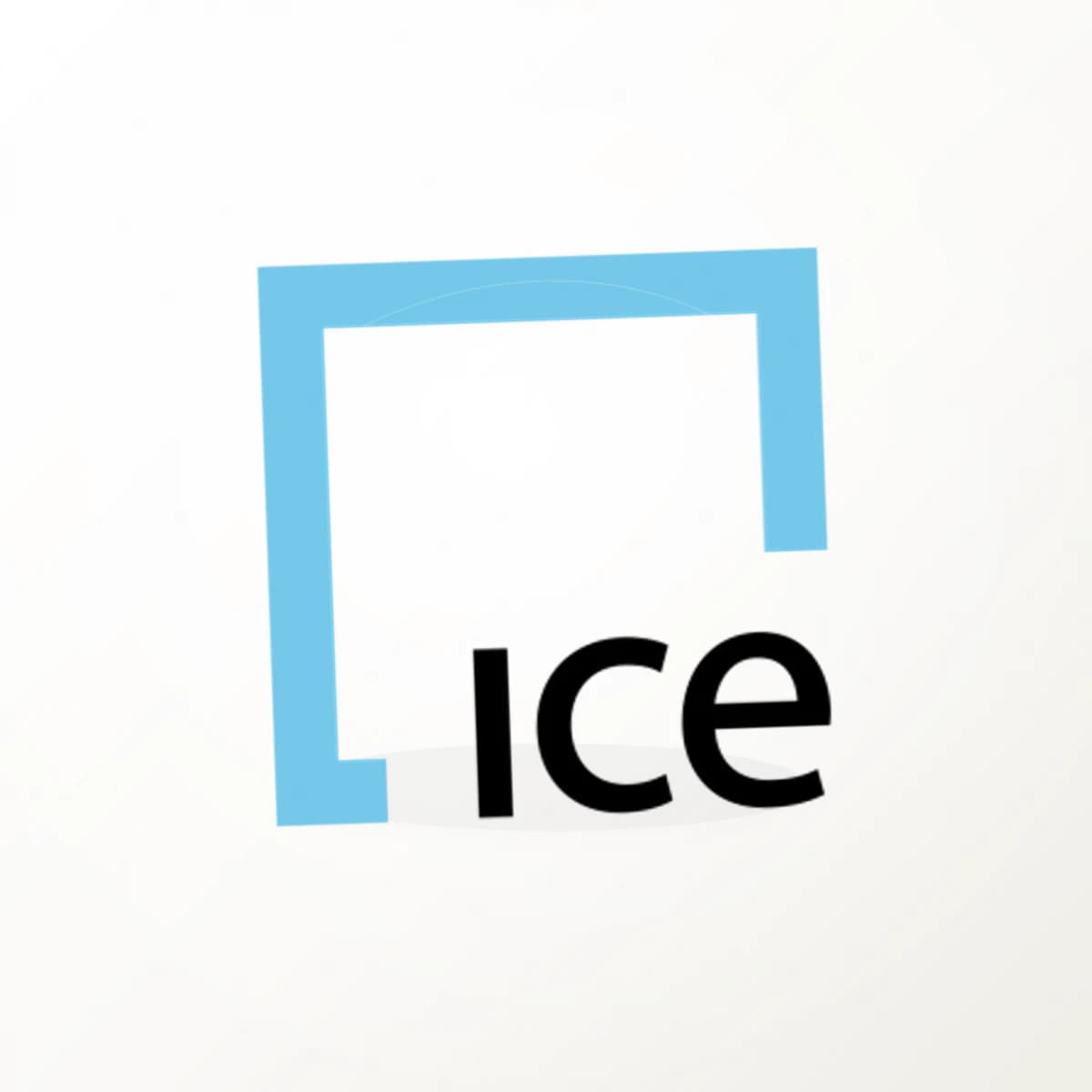 ICE Logo Sticker in an original company-logo die-cut vinyl design