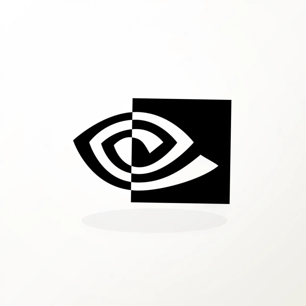 NVIDIA NIM Provider Logo Sticker in an original AI-brand-logo die-cut vinyl design
