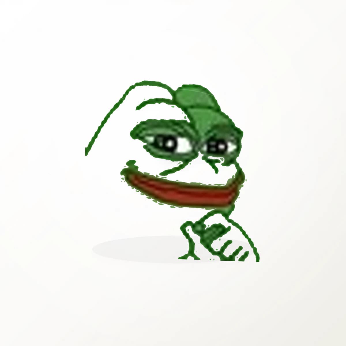 PEPE Crypto Logo Sticker in an original crypto-logo die-cut vinyl design