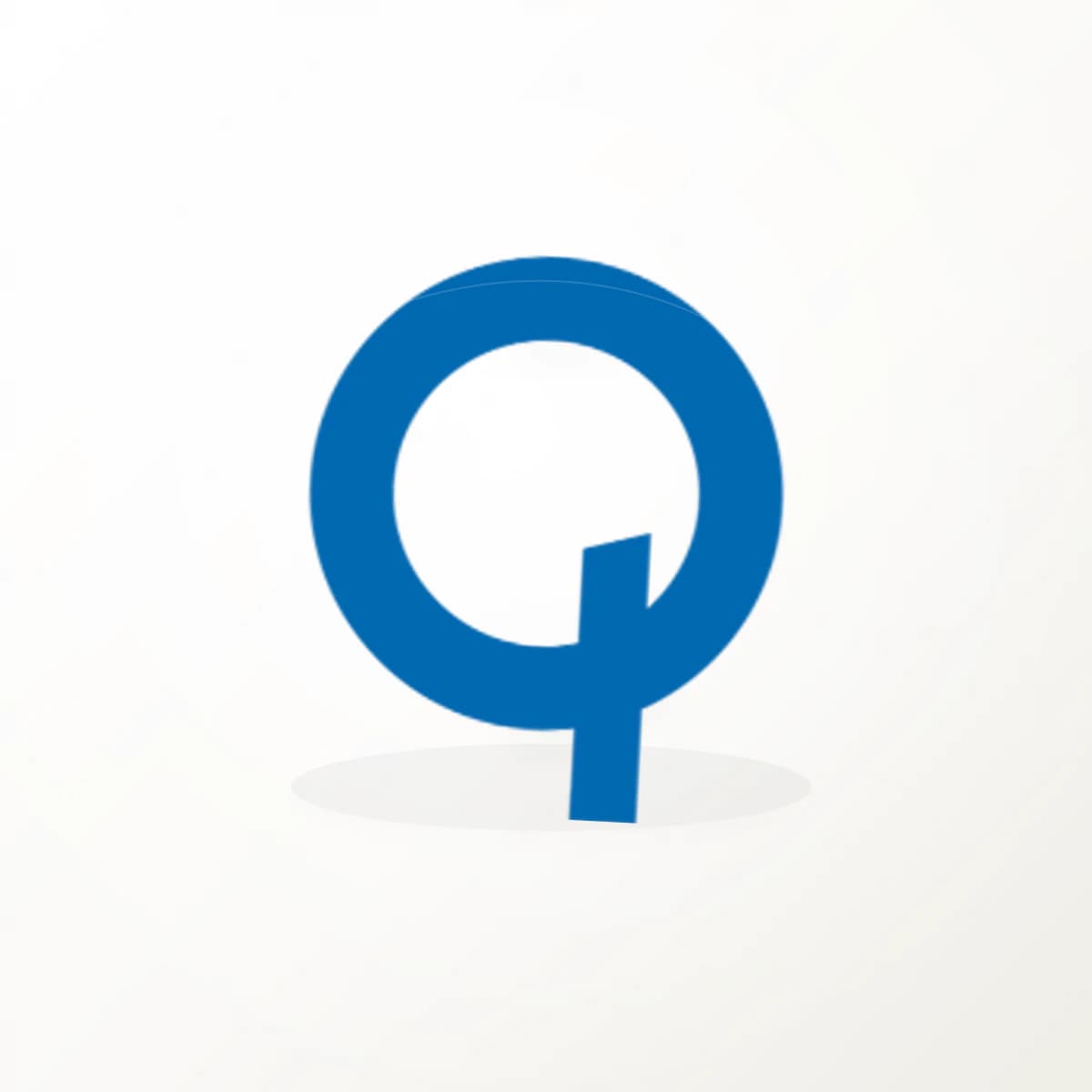 QCOM Logo Sticker in an original company-logo die-cut vinyl design