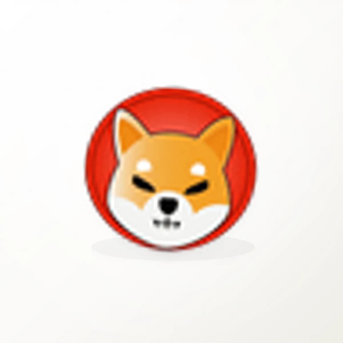 SHIB Crypto Logo Sticker in an original crypto-logo die-cut vinyl design