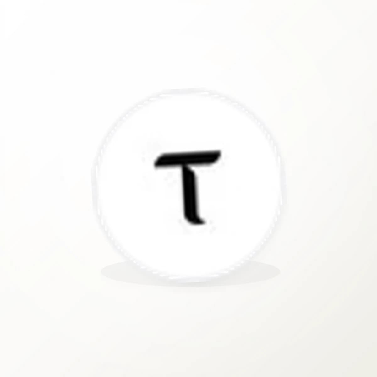 TAO Crypto Logo Sticker in an original crypto-logo die-cut vinyl design