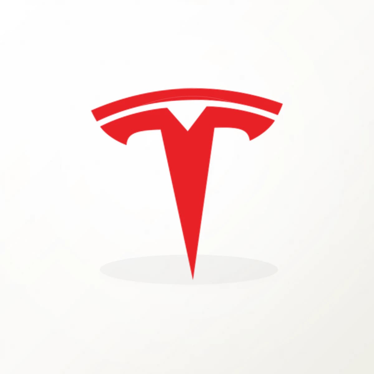 TSLA Logo Sticker in an original company-logo die-cut vinyl design