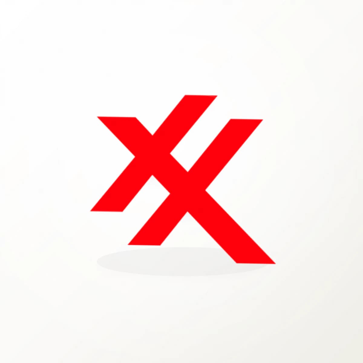 XOM Logo Sticker in an original company-logo die-cut vinyl design